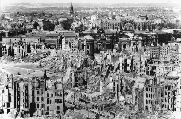 Вид разрушений. Фото из немецких архивов, 1945 год