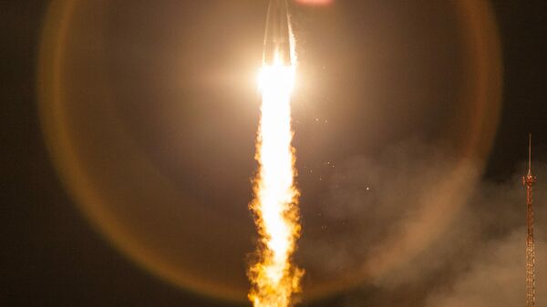 Пуск ракеты-носителя с космическими аппаратами OneWeb на борту с космодрома Байконур
