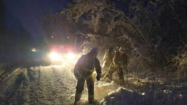 Снегопад в ДНР