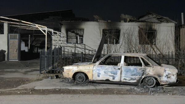 Сгоревшее авто в селе Масанчи
