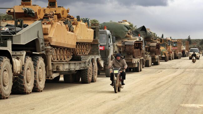 Турецкая военная техника в провинции Идлиб