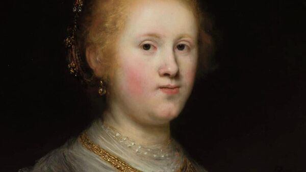 Фрагмент картины Портрет молодой женщины авторства Рембрандта Харменса ван Рейна