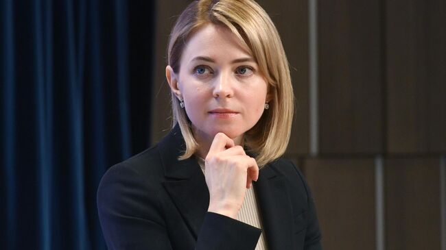 Наталья Поклонская во время открытия IX сессии Международной молодежной модели ООН Дипакадемии МИД России DAIMMUN-20