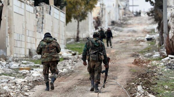 Сирийские военные в провинции Алеппо