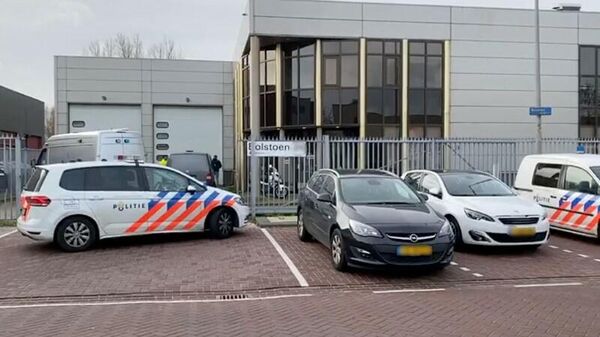 Полиция на месте взрыва в Амстердаме