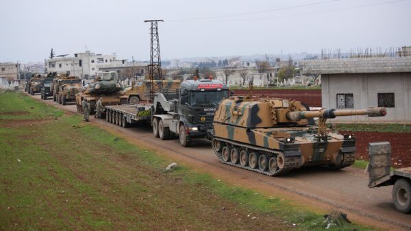 Турецкий конвой в окрестностях Идлиба, Сирия