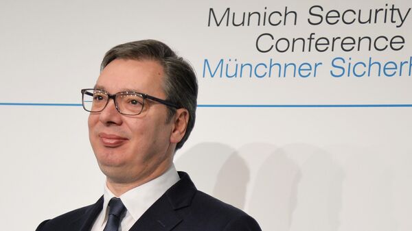 Президент Сербии Александр Вучич на Мюнхенской конференции по безопасности