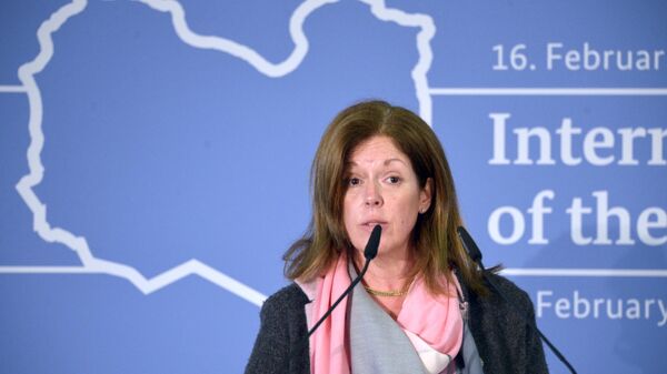 Заместитель специального представителя по политическим вопросам в Ливии Стефани Уильямс выступает на Мюнхенской конференции по безопасности