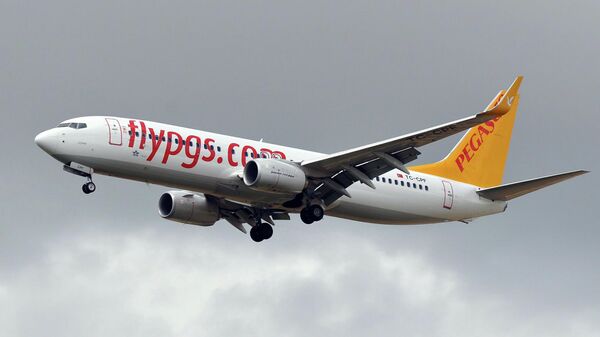 Самолет турецкой авиакомпании Pegasus Airlines 