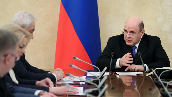 Председатель правительства РФ Михаил Мишустин проводит оперативное совещание с членами правительства. 17 февраля 2020