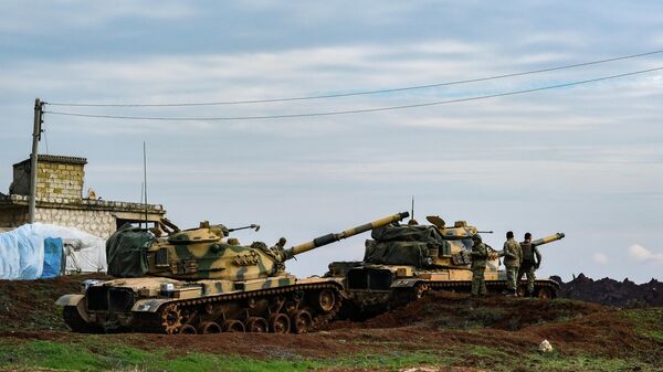 Танки турецкой армии в провинции Идлиб