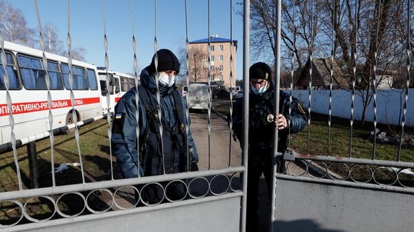 Санаторий в Новых Санжарах на Украине, где находятся эвакуированные из Китая граждане