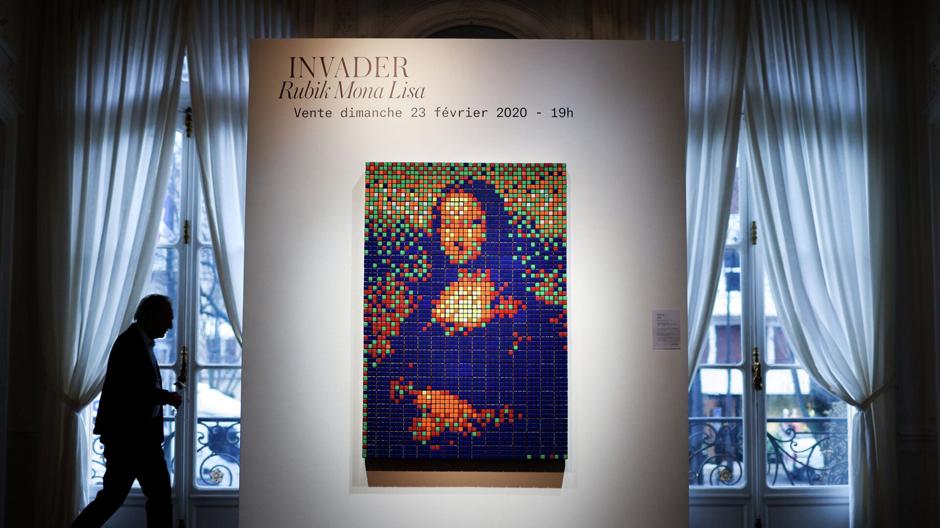 Мона Лиза из кубиков Рубика французского уличного художника под псевдонимом Invader - РИА Новости, 1920, 24.02.2020