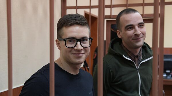 Виктор Филинков и Юлий Бояршинов на выездном заседании Московского окружного военного суда в Санкт-Петербурге