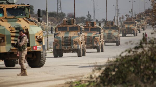 Турецкий военный конвой в Сирии
