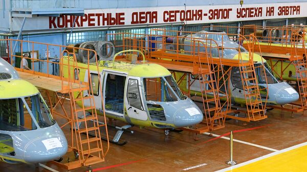Цех окончательной сборки вертолетов на Казанском вертолетном заводе
