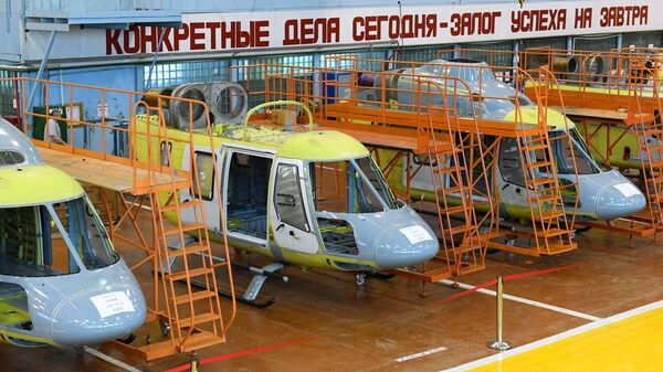 Цех окончательной сборки вертолетов на Казанском вертолетном заводе
