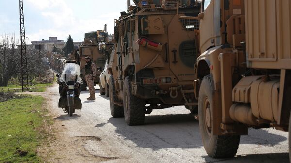 Турецкий военный конвой в Сирии