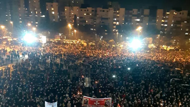 Акция протеста верующих в Подгорице
