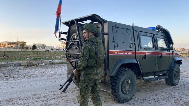 Патруль российской военной полиции в Сирии