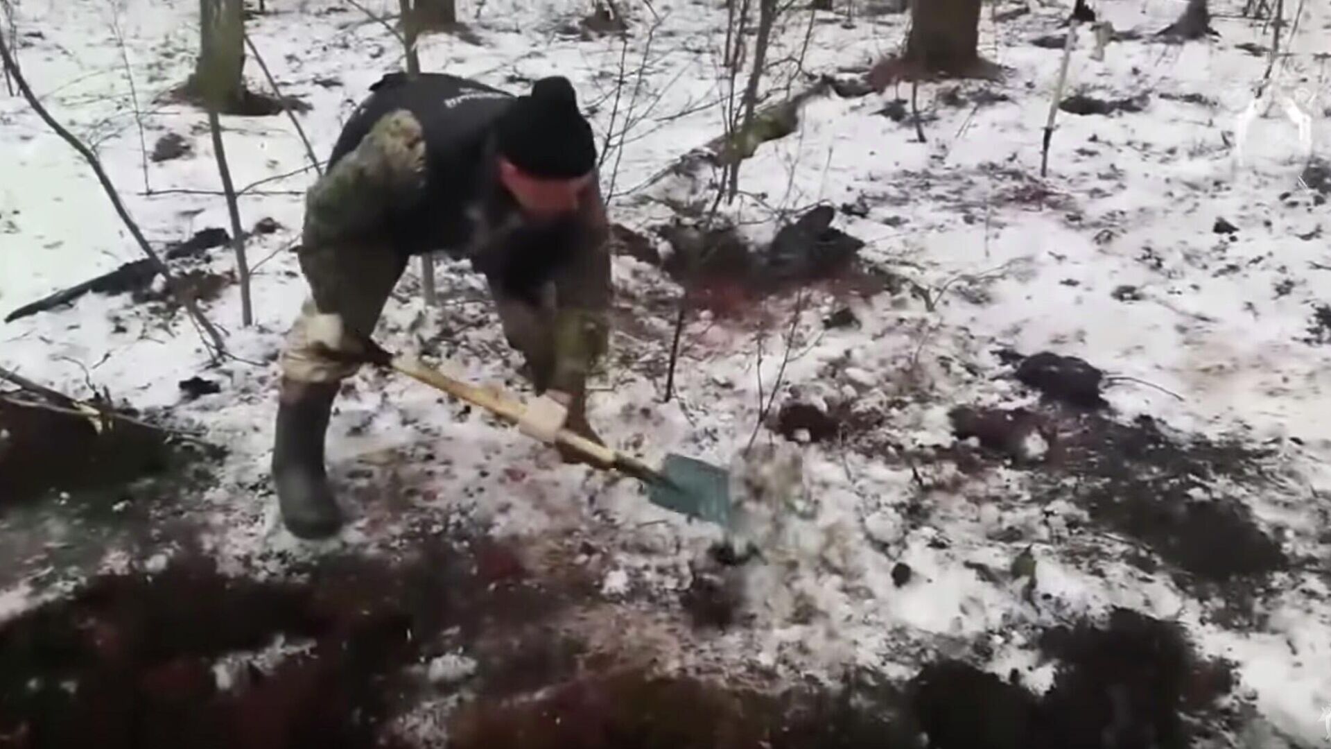 Кадр из видео с места обнаружения тела по Рязанью, предположительно Екатерины Левченко, знакомой фигурантов дела Сети - РИА Новости, 1920, 06.03.2020