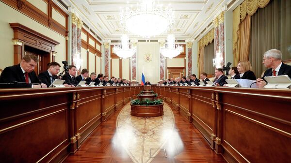 Председатель правительства РФ Михаил Мишустин проводит совещание с членами кабинета министров РФ. 5 марта 2020