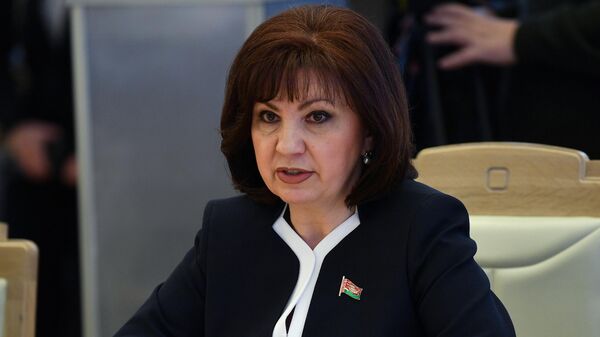Спикер верхней палаты парламента Белоруссии Наталья Кочанова