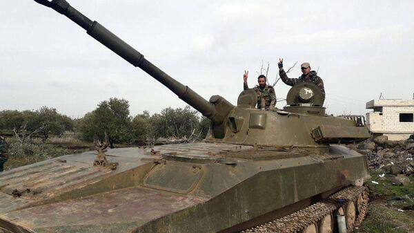 Военнослужащие сирийской правительственной армии в провинции Идлиб
