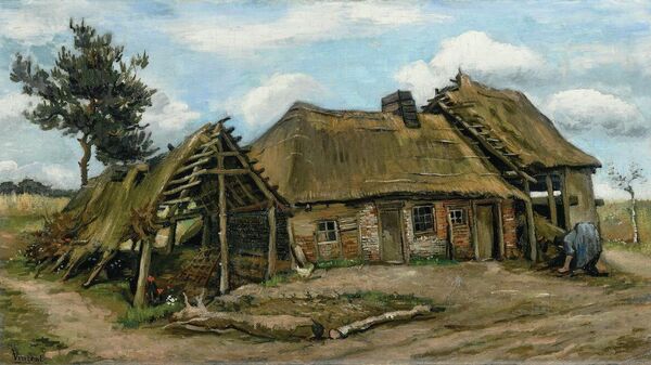 Картина Пейзаж с крестьянским домом