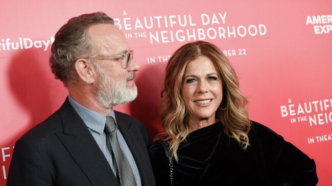 Актер Том Хэнкс и его жена певица Рита Уилсон