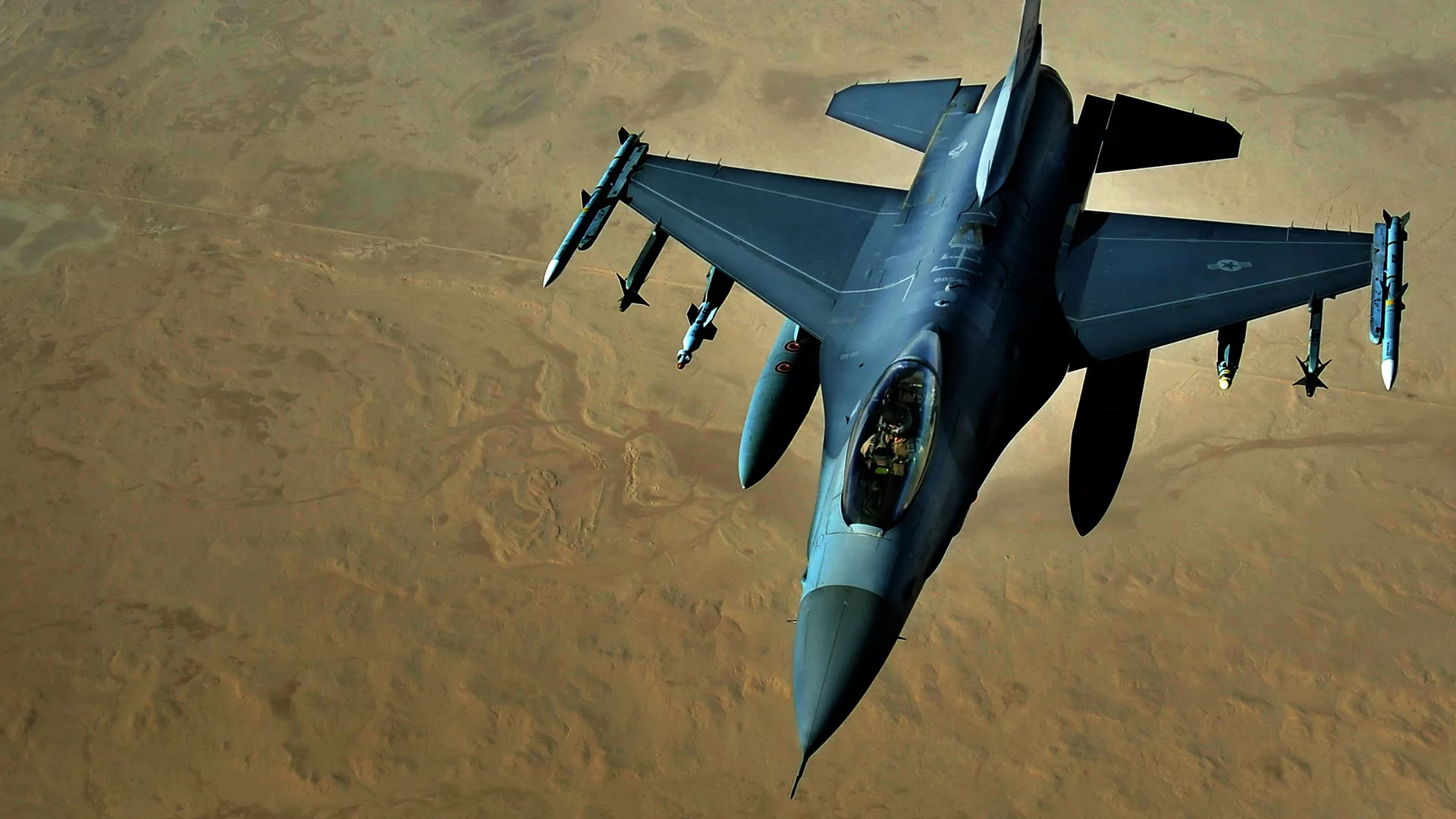 Máy bay chiến đấu F-16 của Không quân Mỹ trên lãnh thổ Iraq - RIA Novosti, 1920, 15/06/2024