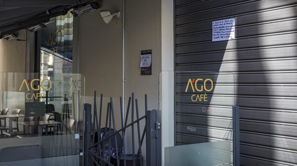 Кафе в Новаре, закрытое из-за угрозы распространения коронавируса