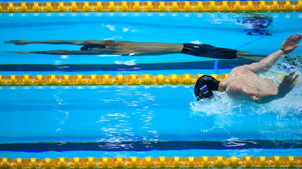 Андрей Минаков (Россия) в соревнованиях по плаванию