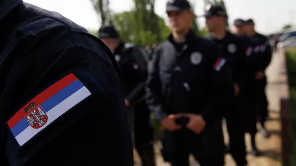 Сотрудники полиции Сербии