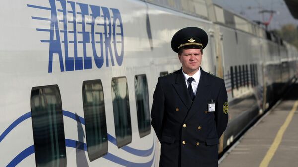  Скоростной поезд Аллегро Санкт-Петербург - Хельсинки на Финляндском вокзале