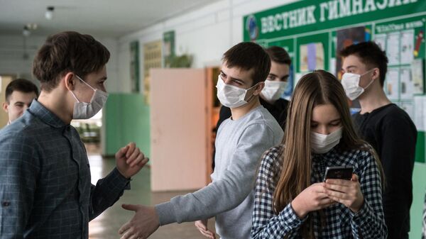 Учащиеся одной из гимназий Омска 