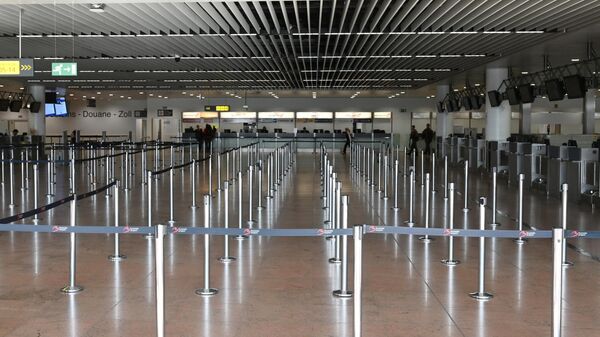 Зона регистрации пассажиров в аэропорту Брюсселя