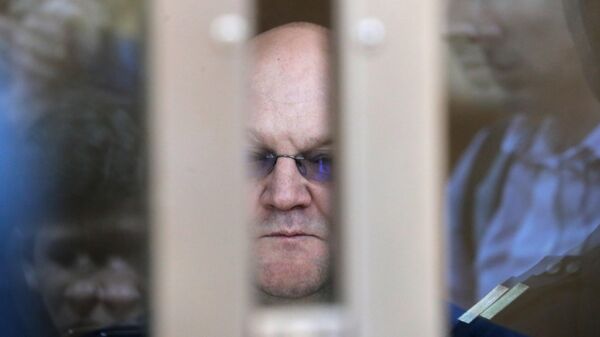 Александр Дрыманов во время оглашения приговора в Московском городском суде