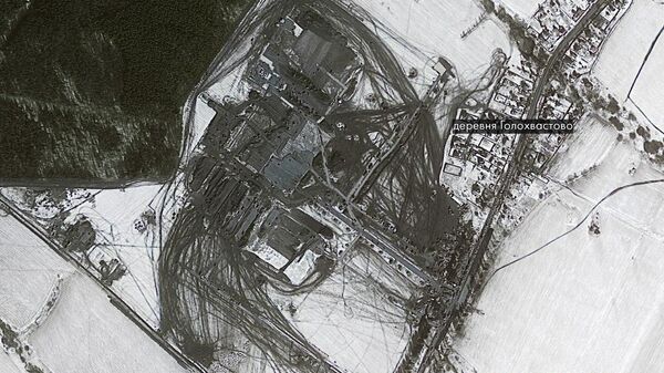 Спутниковый снимок строящегося в Новой Москве инфекционного центра