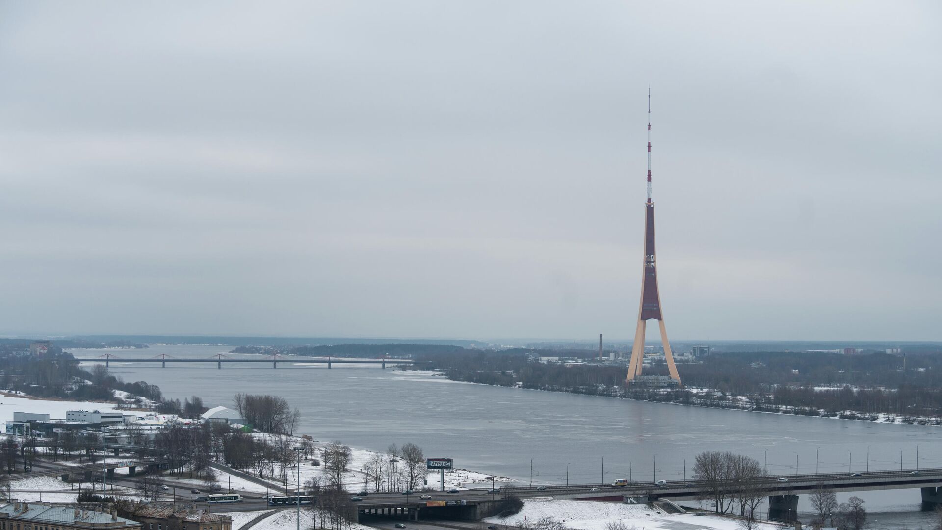 Вид на телевизионную башню Риги - РИА Новости, 1920, 24.03.2022