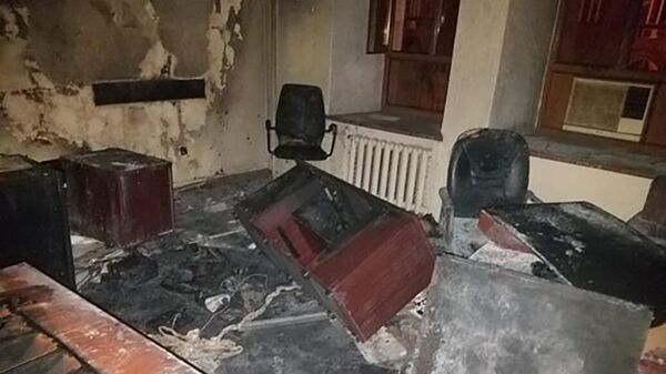 Пожар в одном из кабинетов в здании правительства Армении