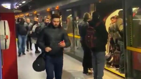 Скриншот видео из лондонского метро. 23 марта 2020