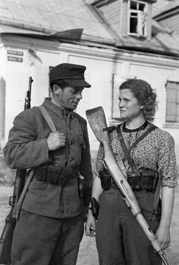Литовские партизаны в Вильнюсе во время Великой Отечественной войны 1941-1945 годов
