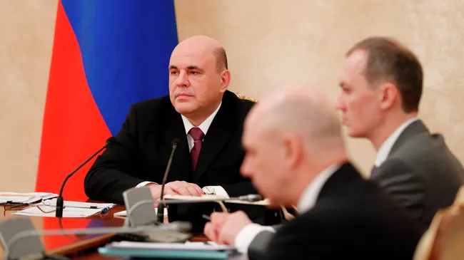 Председатель правительства РФ Михаил Мишустин проводит заседание координационного совета по противодействию коронавирусной инфекции