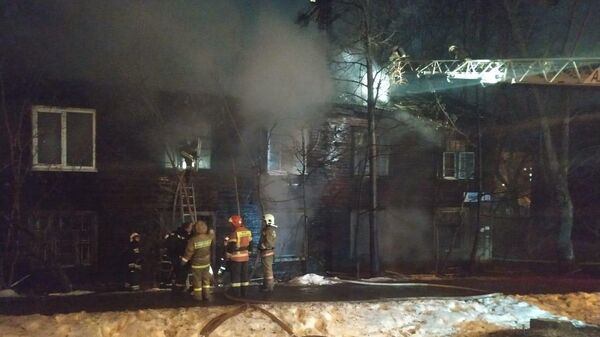 Пожар в жилом доме в Екатеринбурге