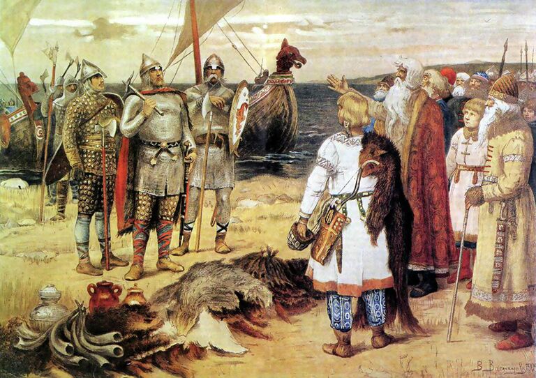 Картина М.В. Васнецова Призвание варягов Картина М.В. Васнецова Призвание варягов