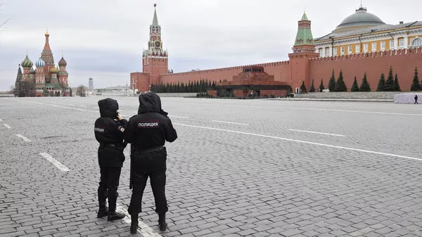 Сотрудники полиции на Красной площади