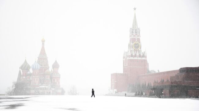 Полицейский на Красной площади в Москве