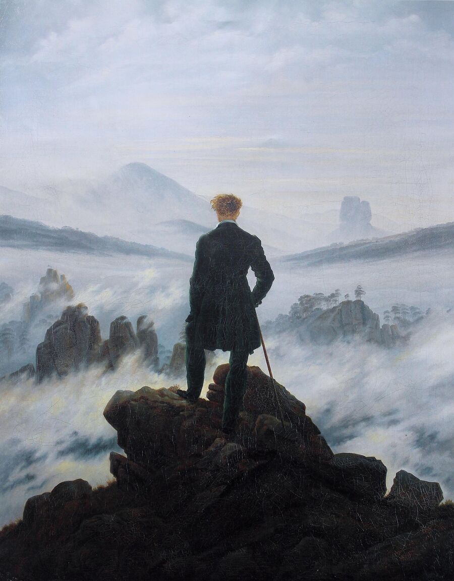 Каспар Давид Фридрих. Странник над морем тумана. 1818