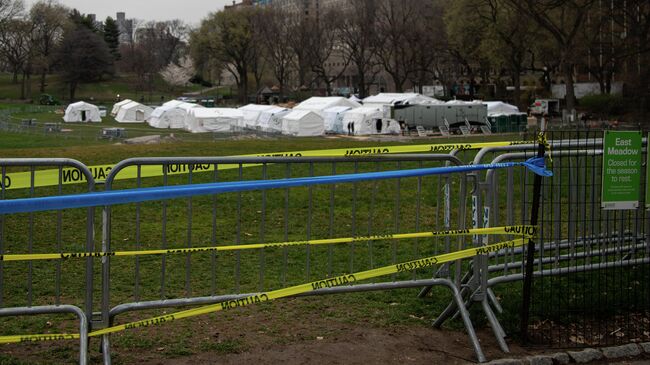 Полевой госпиталь в Центральном парке Нью-Йорка